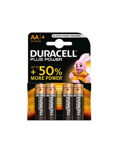 Pila duracell alcalina plus aa power boost blister de 4 ud