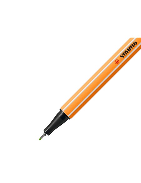 Rotulador stabilo punta de fib ra point 88 verde manzana punta fina 0,4mm