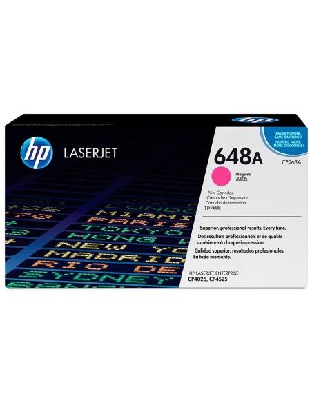 Toner hp color laserjet cp4025/cp4525 -ce263a- magenta 11.000 pags