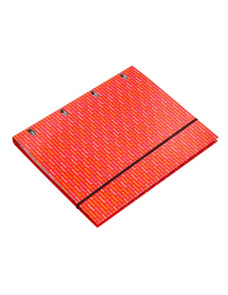 Carpeta con recambio liderpapel a4 cuadro 5mm forrada 4 anillas 20mm colores surtidos