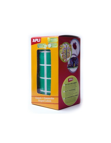 Gomets autoadhesivos cuadrados 20x20 mm verde...