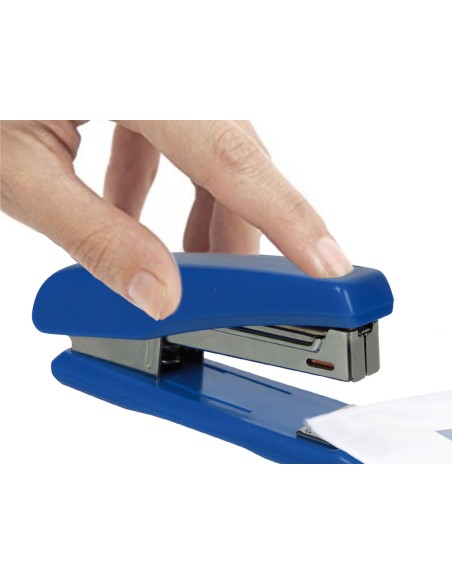 Grapadora q-connect kf11064 plastico azul capacidad 25 hojas