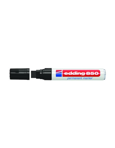 Rotulador edding marcador permanente 850 negro punta biselada 5-15 mm recargable