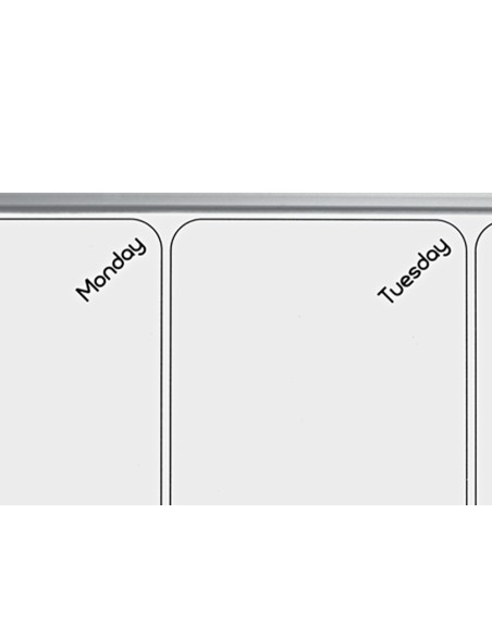 Planificador semanal nobo magnetico + tablero corcho horizontal con marco de aluminio 585x190 mm