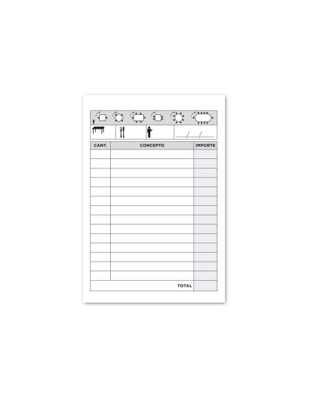 Talonario liderpapel camarero 8º original y copia t280