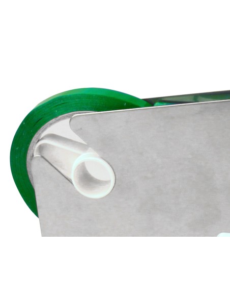 Cinta adhesiva q-connect 66 m x 9 mm verde para cerrar bolsas