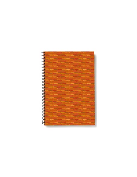 Cuaderno espiral liderpapel cuarto multilider tapa forrada 80h 80gr cuadro 4mm con marg en naranja