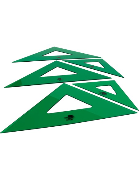 Escuadra liderpapel 32 cm acrilico verde