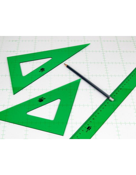 Escuadra liderpapel 16 cm acrilico verde