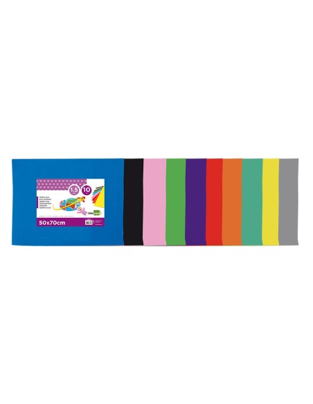 Goma eva liderpapel 50x70cm 60g/m2 espesor 1.5mm amarillo