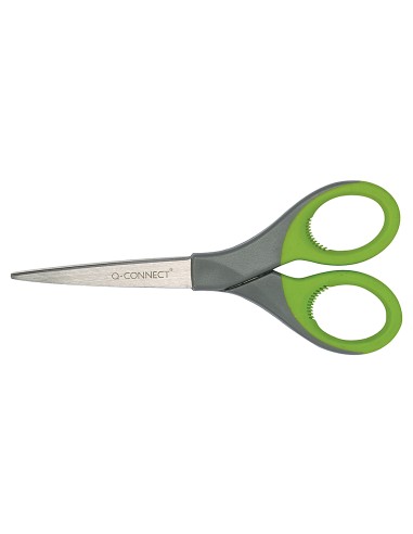 Tijera q-connect mango caucho 7\" 17 cm blister
