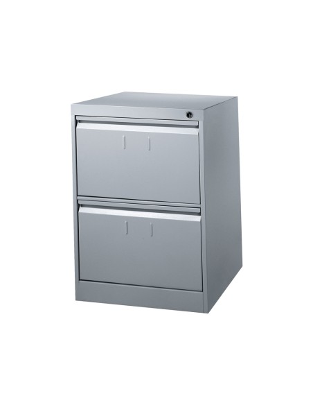 Fichero cajones de suelo metalico de 2 cajones 71cm alto,65cm prof,47,5 anchocolor gris n.1375 antivuelco