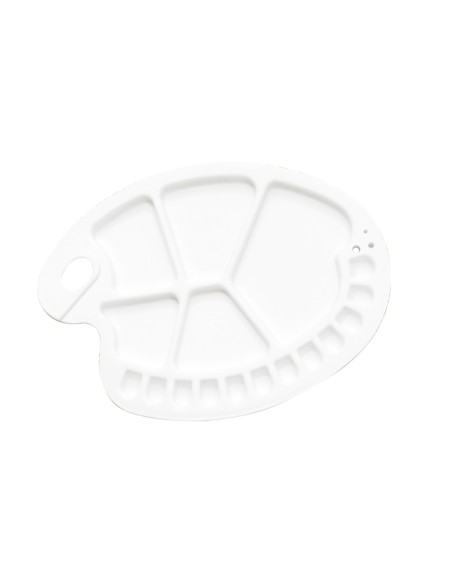Paleta plastico liderpapel ovalada 17 huecos diestros 30x35 cm