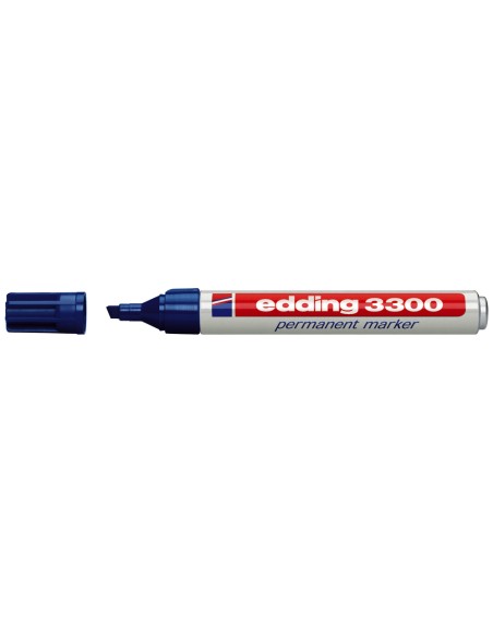 Rotulador edding marcador 3300 n.3 azul punta biselada recargable