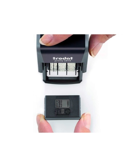 Fechador trodat printy entintaje automatico 3,8 mm color negro
