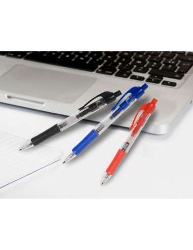 Boligrafo q-connect retractil con sujecion de...
