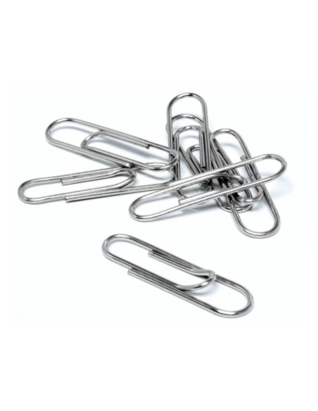 Clips niquelados q-connect nº1 20 mm caja de 100 unidades