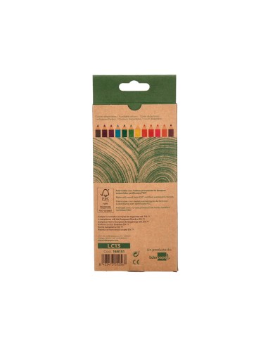 Lapices de colores liderpapel ecouse caja de 12...