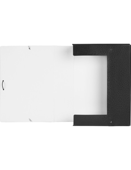 Carpeta proyectos liderpapel folio lomo 90mm carton gofrado negra