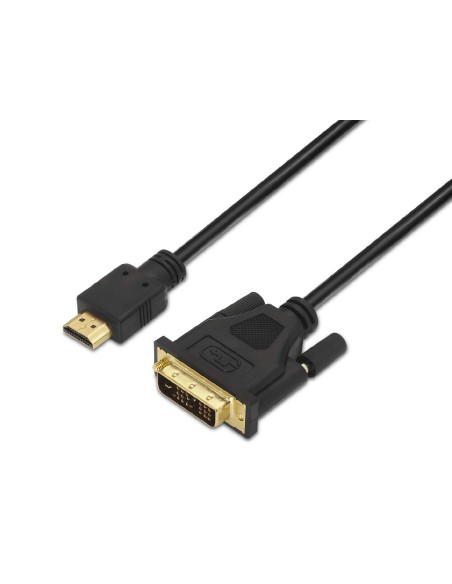 Cable aisens dvi a hdmi dvi18+1/m-hdmi a/m full hd color negro longitud 1,8 m