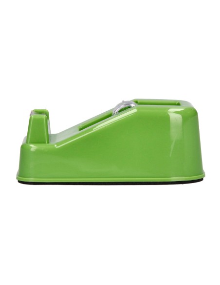 Portarrollo sobremesa liderpapel ecouse 100% plastico reciclado para cinta de 33 m color verde