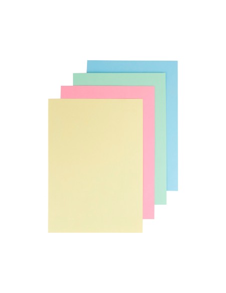 Cartulina liderpapel a4 180g/m2 4 colores surtidos paquete de 100 hojas