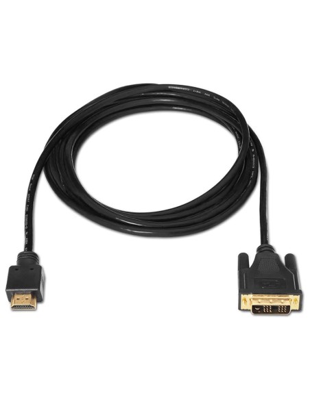 Cable aisens dvi a hdmi dvi18+1/m-hdmi a/m full hd color negro longitud 1,8 m