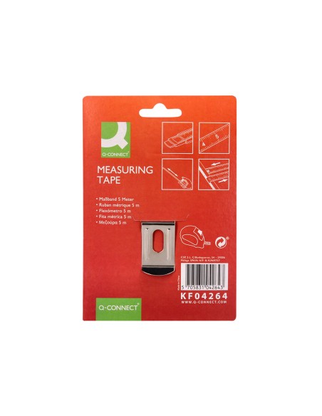 Flexometro q-connect con freno material antichoque 19 mm de ancho longitud 5 m
