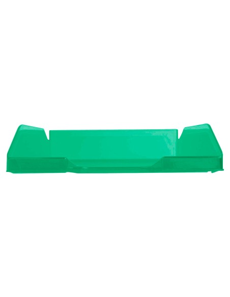 Bandeja sobremesa plastico q-connect verde transparente 240x70x340 mm