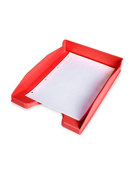 Bandeja sobremesa plastico q-connect rojo opaco 240x70x340 mm