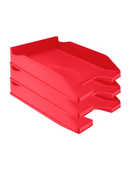 Bandeja sobremesa plastico q-connect rojo opaco 240x70x340 mm