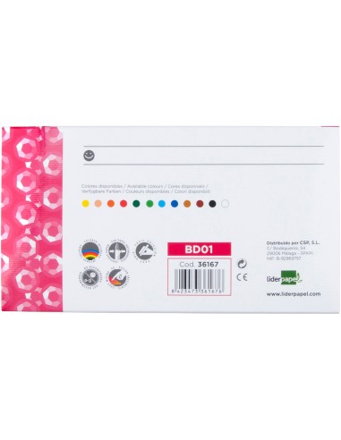 Lapices cera semi blanda lider papel caja de 12...
