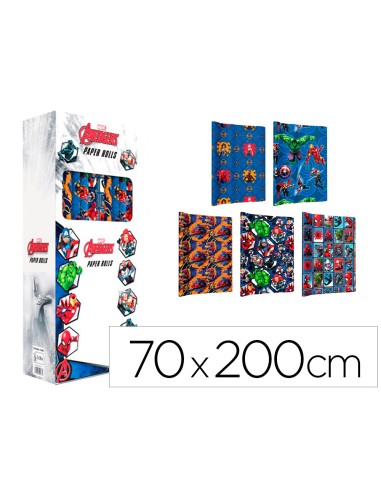 Papel de regalo basika marvel rollo ancho 70 cm...