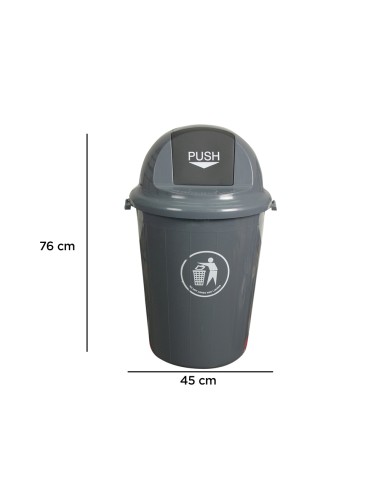 Papelera contenedor q-connect plastico con...