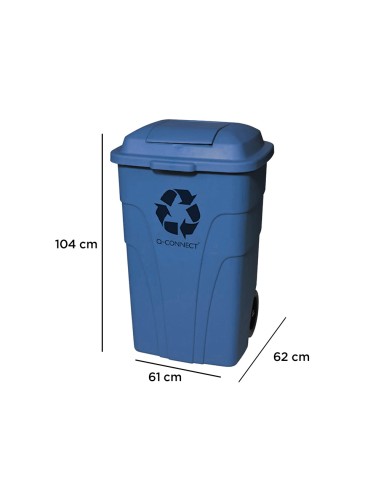Papelera contenedor q-connect plastico con...
