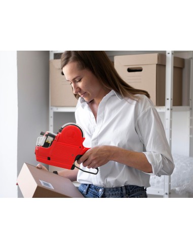 Etiquetadora q-connect 2 rodillo 10 digitos