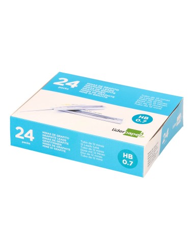 Minas liderpapel grafito 0,7 mm hb tubo de 12...