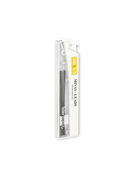 Minas liderpapel grafito 0,5 mm hb tubo de 12 minas longitud 60 mm