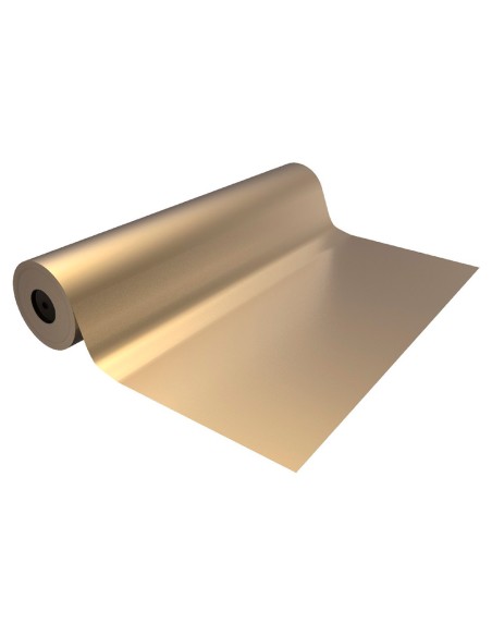 Papel de regalo basika metalizado oro bobina ancho 62 cm longitud 80 m
