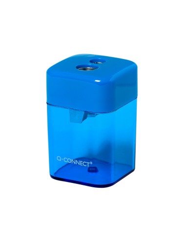 Sacapuntas q-connect metalico 2 usos con deposito