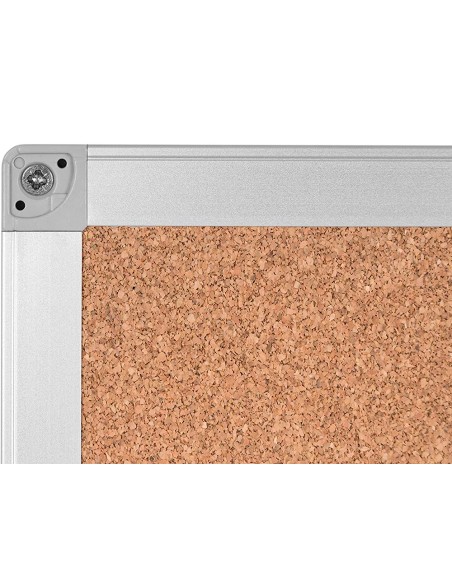 Pizarra corcho q-connect marco de aluminio 150x100 cm extra corcho 5 mm