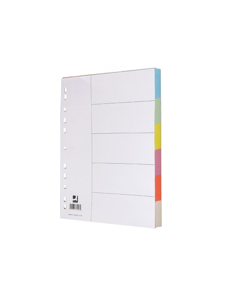 Separador q-connect cartulina juego de 6 separadores din a4 multitaladro