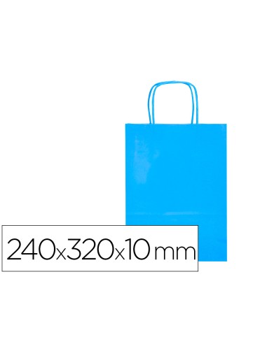 Bolsa papel q-connect celulosa celeste s con...