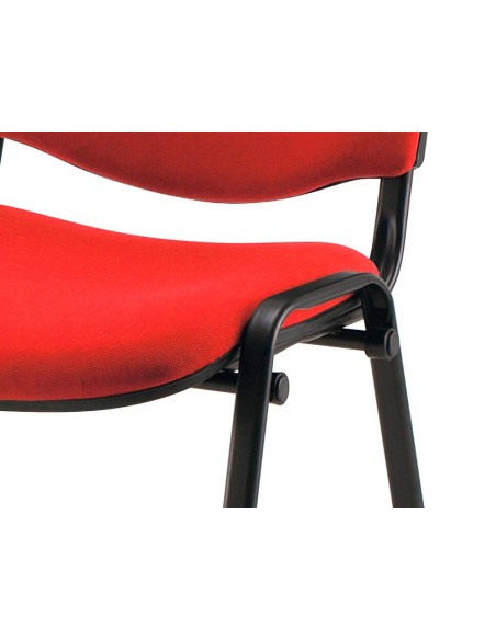 Silla confidente q-connect apilable tapizada sin ruedas 910mm alto 460mm largo 440mm profundidad rojo