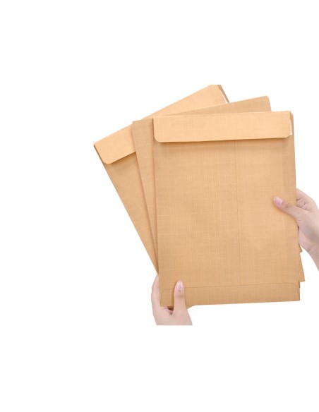 Sobre liderpapel bolsa n.4 kraft salarios 132x187 mm tira de silicona caja de 500 unidades