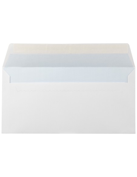 Sobre liderpapel n.5 blanco americano 115x225mm tira de silicona open system caja de 500 unidades