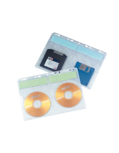 Funda q-connect para 4 cd/dvd con bolsillo...