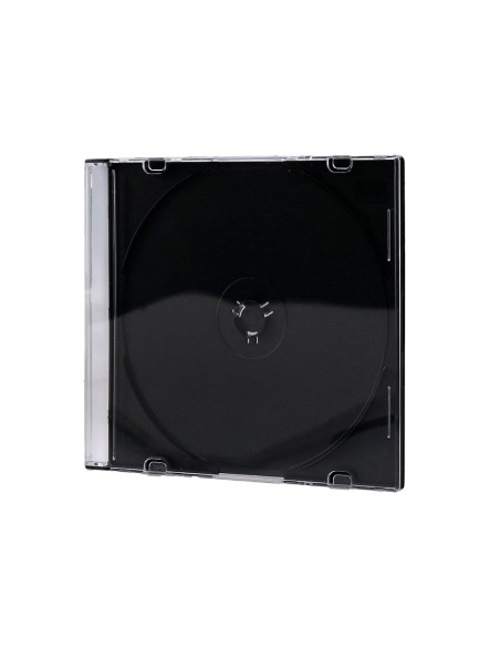 Caja de cd q-connect slim -con interior negro -pack de 25 unidades