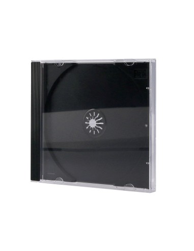Caja de cd q-connect -con interior negro -pack...