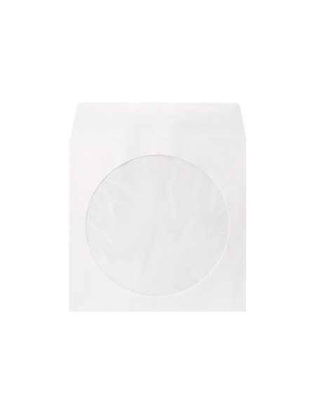 Sobre para cd q-connect con ventana transparente y solapa pack de 50 unidades